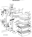 FRESH FOOD SECTION Diagram and Parts List for CSX20GWSBAD  Hotpoint Refrigerator