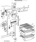 FRESH FOOD SECTION Diagram and Parts List for CSX22BRSBWH  Hotpoint Refrigerator