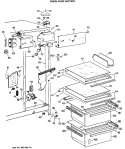 FRESH FOOD SECTION Diagram and Parts List for CSX24DRAWH  Hotpoint Refrigerator