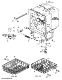 Section Diagram and Parts List for HDA130S-48WW  Hotpoint Dishwasher