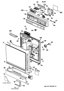 Part Location Diagram of WD34X1063 GE ESCUTCHEON