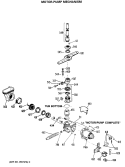 MOTOR - PUMP MECHANISM Diagram and Parts List for HDA400V-60BA  Hotpoint Dishwasher
