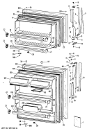 Part Location Diagram of WR71X2160 GE FRONT DOOR SHELF