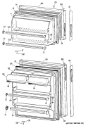 Part Location Diagram of WR38X1457 GE TRIM BRIGHT