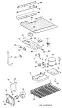 Section Diagram and Parts List for CTEY16CRJRWH  Hotpoint Refrigerator