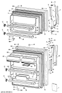 Section Diagram and Parts List for CTH18EPFRWH  Hotpoint Refrigerator