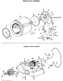 DRUM & DUCT ASSEMBLY Diagram and Parts List for DLL2650RALWW  Hotpoint Dryer