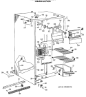 FREEZER SECTION Diagram and Parts List for CSX19LASAWH  Hotpoint Refrigerator