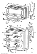 Section Diagram and Parts List for CTX18EPARWH  Hotpoint Refrigerator