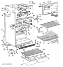 Section Diagram and Parts List for CTX18EPARWH  Hotpoint Refrigerator