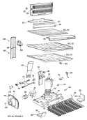 Section Diagram and Parts List for CTX18EPARWH  Hotpoint Refrigerator