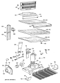Section Diagram and Parts List for CTX21EPJRAD  Hotpoint Refrigerator