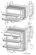 Section Diagram and Parts List for CTX21GPJRAD  Hotpoint Refrigerator