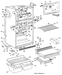 Section Diagram and Parts List for CTX21GPJRAD  Hotpoint Refrigerator