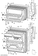 Section Diagram and Parts List for CTX18GRBRAD  Hotpoint Refrigerator