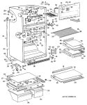 Section Diagram and Parts List for CTX19GRBRAD  Hotpoint Refrigerator