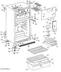 Section Diagram and Parts List for CTHY15EPJRWH  Hotpoint Refrigerator