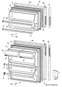 Section Diagram and Parts List for CTXY16CPKLAD  Hotpoint Refrigerator