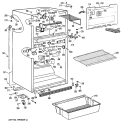 Section Diagram and Parts List for CTX18LRBRWH  Hotpoint Refrigerator
