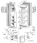 Section Diagram and Parts List for CSX24GRSAAD  Hotpoint Refrigerator