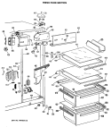 FRESH FOOD SECTION Diagram and Parts List for CSX24GRSAAD  Hotpoint Refrigerator