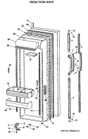 FRESH FOOD DOOR Diagram and Parts List for CSX27DRSAAD  Hotpoint Refrigerator