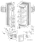 Section Diagram and Parts List for CSC20GWSAAD  Hotpoint Refrigerator