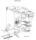 FREEZER SECTION Diagram and Parts List for CSC22GASAAD  Hotpoint Refrigerator