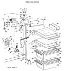 FRESH FOOD SECTION Diagram and Parts List for CSC24GRSAAD  Hotpoint Refrigerator