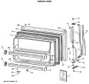 FREEZER DOOR Diagram and Parts List for CTX21BASNRAD  Hotpoint Refrigerator