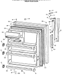 FRESH FOOD DOOR Diagram and Parts List for CTX21BASNRAD  Hotpoint Refrigerator