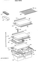 SHELF PARTS Diagram and Parts List for CTX24GASJRAD  Hotpoint Refrigerator