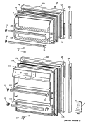 Section Diagram and Parts List for CTX14LYSCRWH  Hotpoint Refrigerator