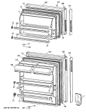 Section Diagram and Parts List for CTE14CYSFRWH  Hotpoint Refrigerator