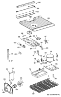 Section Diagram and Parts List for CTE14CYSDRWH  Hotpoint Refrigerator