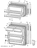 Section Diagram and Parts List for CTE16CYSFRWH  Hotpoint Refrigerator