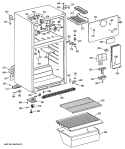 Section Diagram and Parts List for CTE16CYSDRWH  Hotpoint Refrigerator