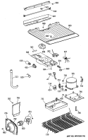 Section Diagram and Parts List for CTE16CYSDRWH  Hotpoint Refrigerator