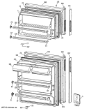 Section Diagram and Parts List for CTH14CYSERWH  Hotpoint Refrigerator