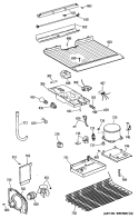 Section Diagram and Parts List for CTH14CYSERWH  Hotpoint Refrigerator