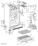 Section Diagram and Parts List for CTH16BYSERWH  Hotpoint Refrigerator