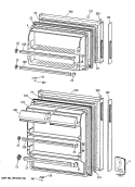 Section Diagram and Parts List for CTH16CYSGLWH  Hotpoint Refrigerator