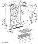 Section Diagram and Parts List for CTH16CYSGLWH  Hotpoint Refrigerator