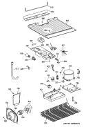 Section Diagram and Parts List for CTH16CYSGLWH  Hotpoint Refrigerator