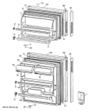 Section Diagram and Parts List for CTX14EYSDRAD  Hotpoint Refrigerator