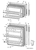 Section Diagram and Parts List for CTX14LYSDRWH  Hotpoint Refrigerator