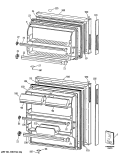 Section Diagram and Parts List for CTX14EYSFRAD  Hotpoint Refrigerator
