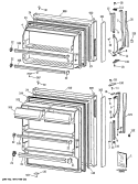 Section Diagram and Parts List for CTX16CISDLWH  Hotpoint Refrigerator