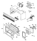 Section Diagram and Parts List for RVM225BL01  Hotpoint Microwave