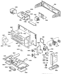 Section Diagram and Parts List for RVM225BL01  Hotpoint Microwave